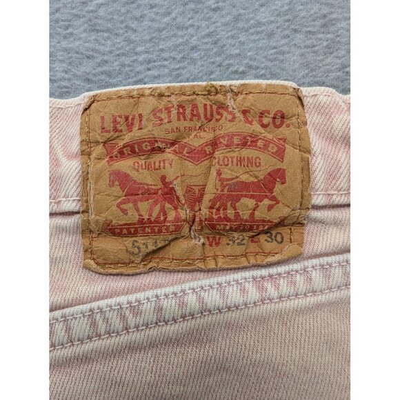 Levis 511 Jeans Mens 32x30 Pink Slim Stretch Denim 5 Pocket Zip Fly 04511-2730 - Picture 10 of 14